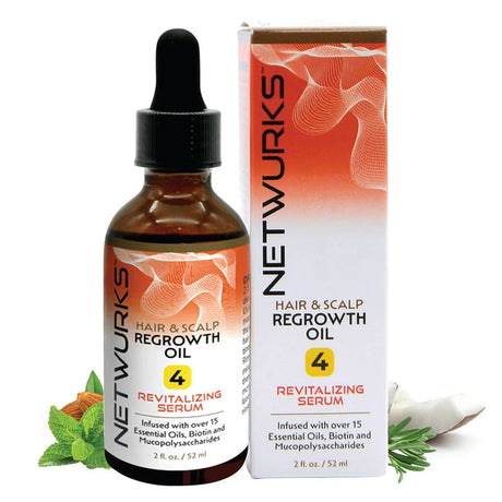 Re-Growth Oil by Netwurks Hair Care – Revitalizing Serum, 2 Fl. Oz (Pack of 12)