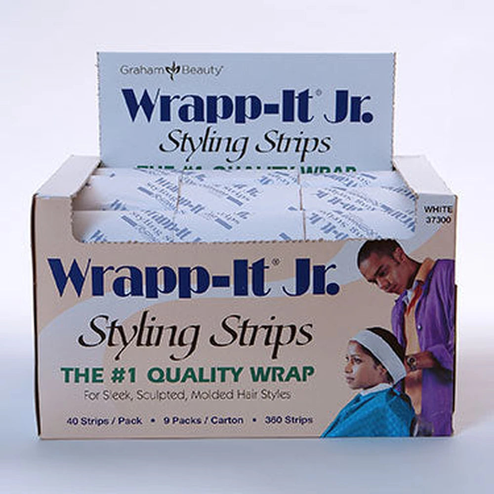 Graham Professional Beauty Wrapp-It Jr Styling Strips – White, 9 Packs (360 Strips Each) (Pack of 4)