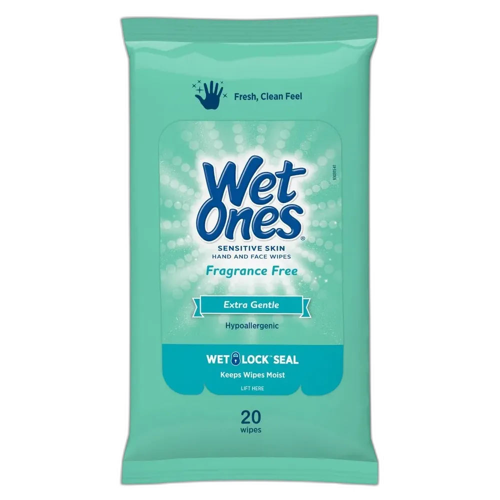 Wet Ones Hand &amp; Face Wipes 20 Count 2.52oz (Pack of 30)