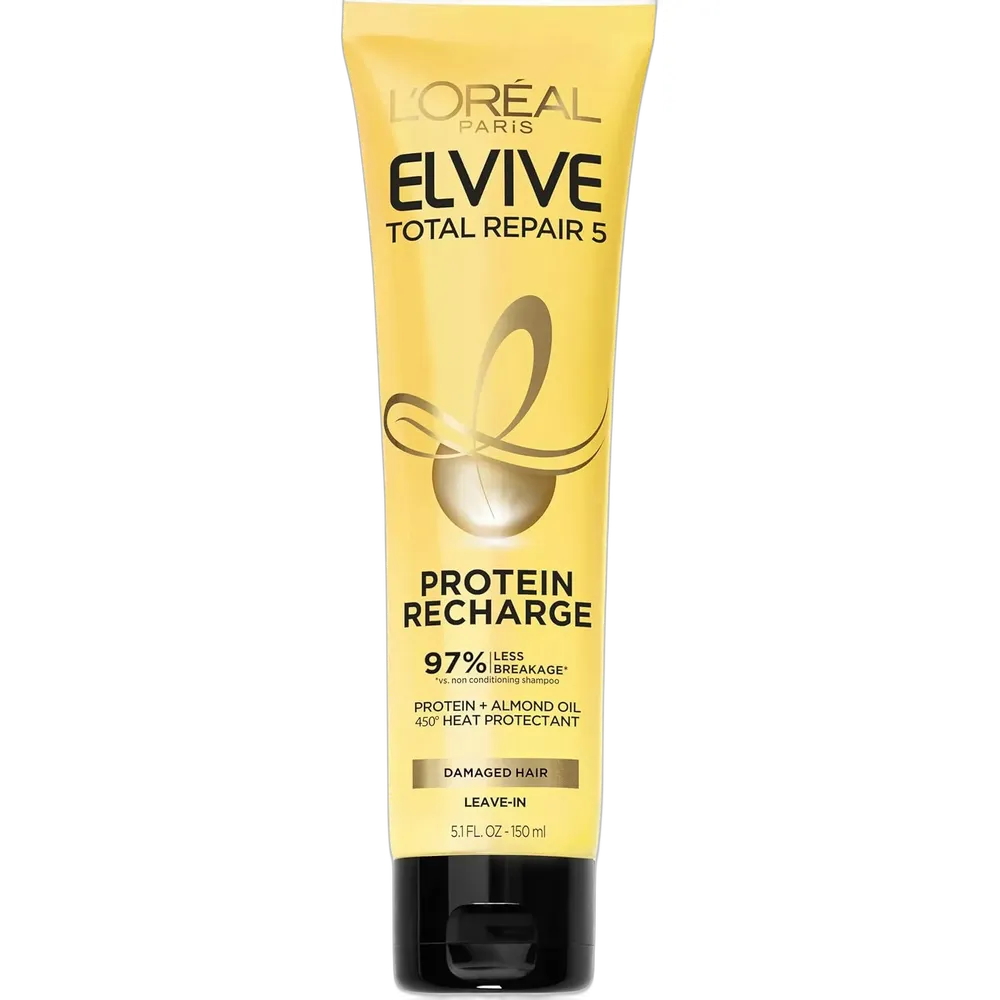 L'Oreal Paris Elvive Total Repair 5 Protein Recharge Leave In Conditioner 5.1 oz (Pack of 6)