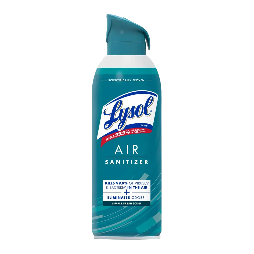 Lysol Air Sanitizer Spray Simple Fresh Scent 10Oz (Pack of 6)