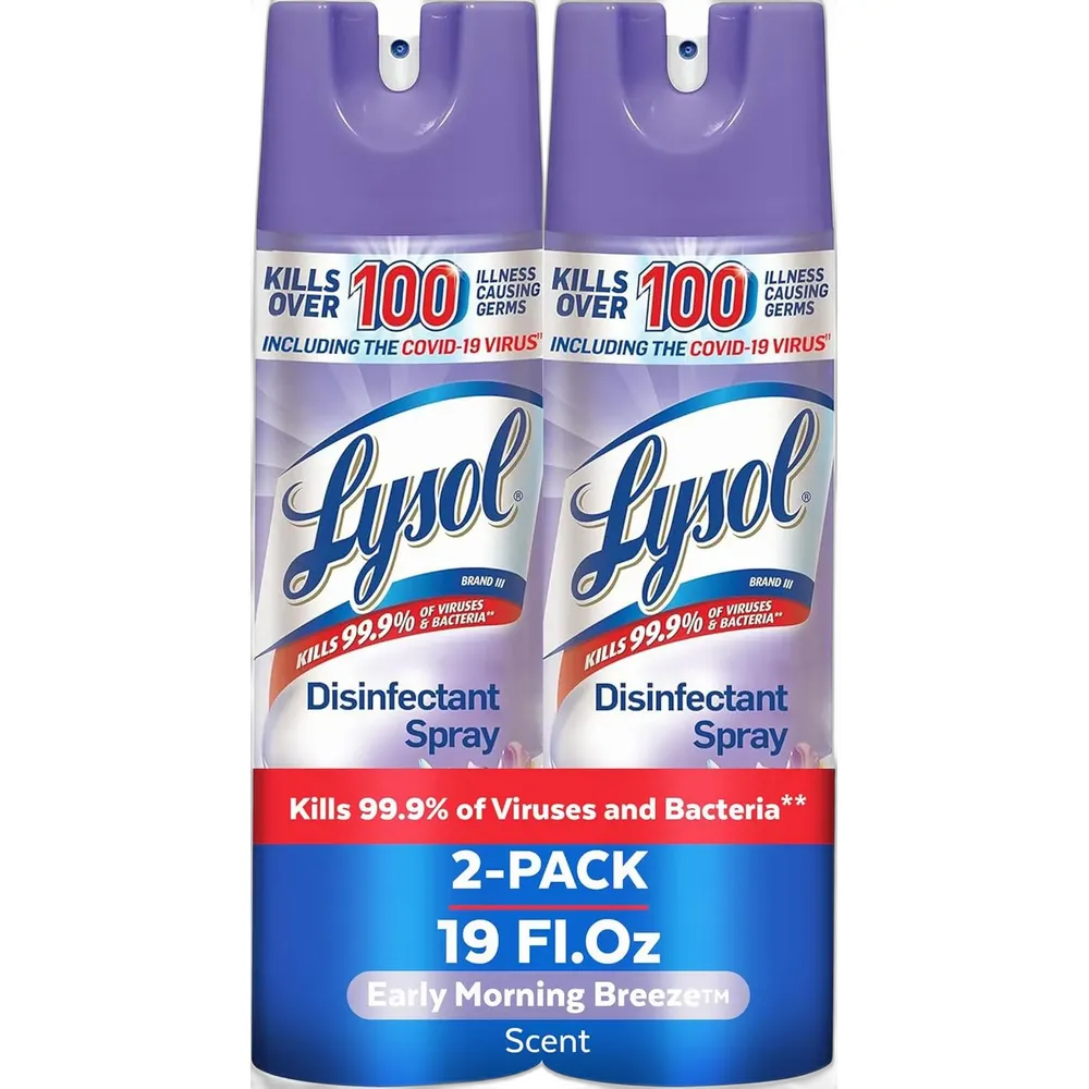 Lysol Air Sanitizer Spray - Early morning Breeze 2 pack 19oz (Pack of 4)