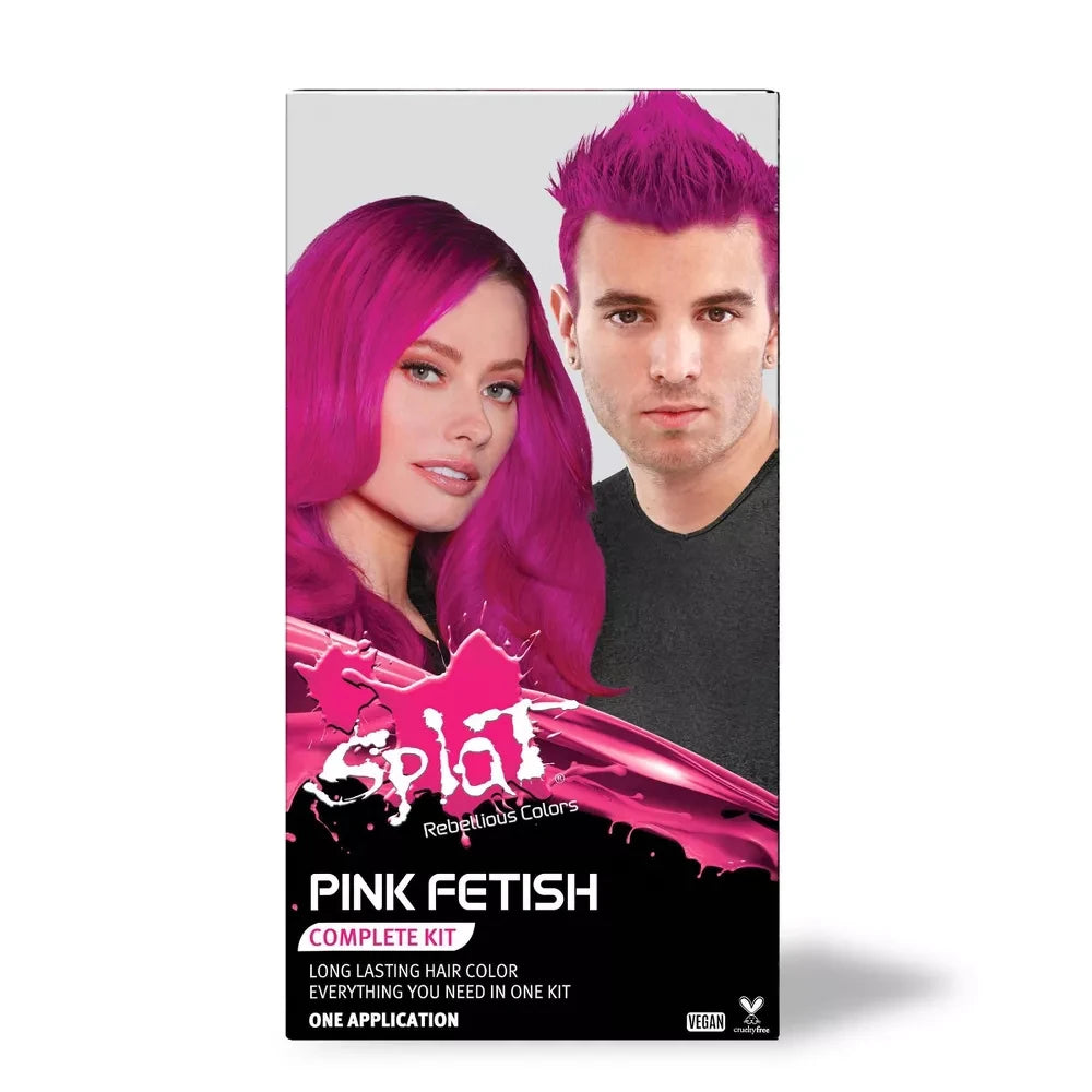 Splat Complete Kit Semi Permanent Hair Color - Pink Fetish - 7.15 fl oz (Pack of 12)