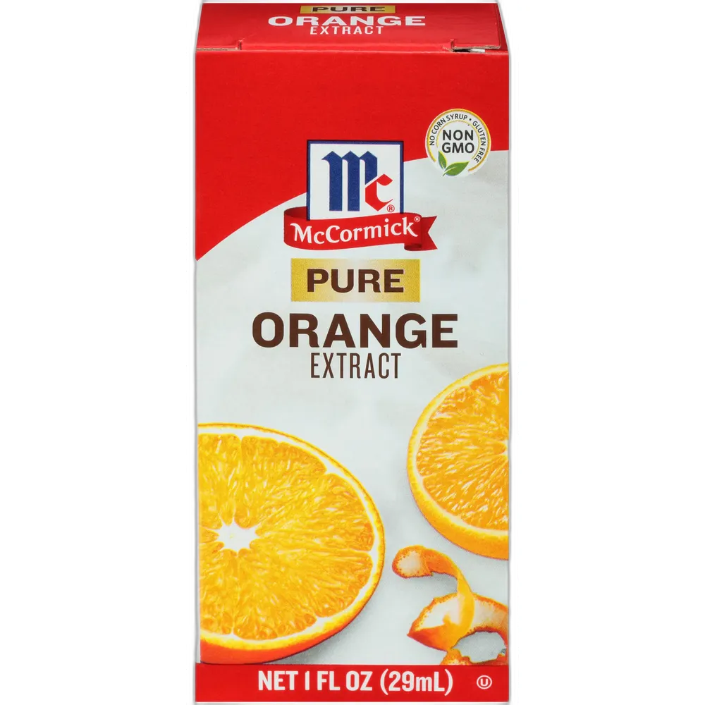 McCormick Non-GMO Gluten Free Pure Orange Extract Box 1 Oz (Pack of 72)