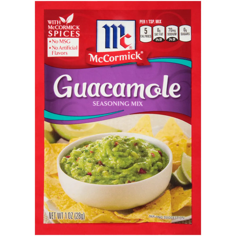 Mccormick Guacamole Mix Mixed Spices & Seasonings 1Oz (Pack Of 12)