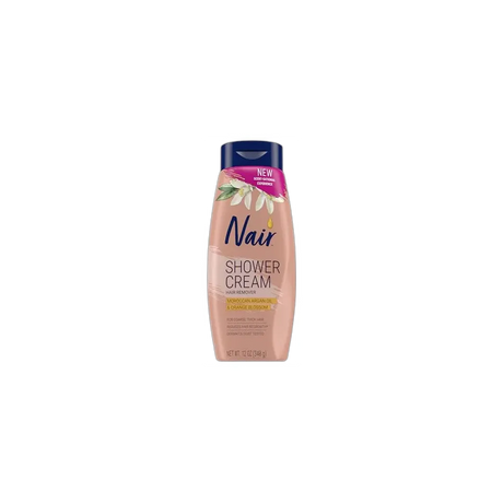 NAIR Shower Cream Hair Remover with Moroccan Argan Oil and Orange Blossom Body Hair Removal Cream for Women 12 oz (Pack of 12)