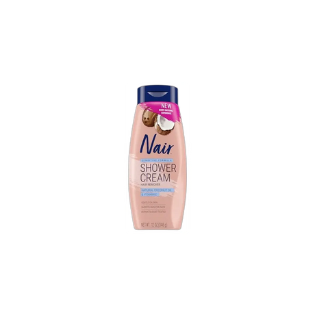 Nair Hair Remover Shower Cream Sensitive Coconut Oil 12oz (Pack of 12)
