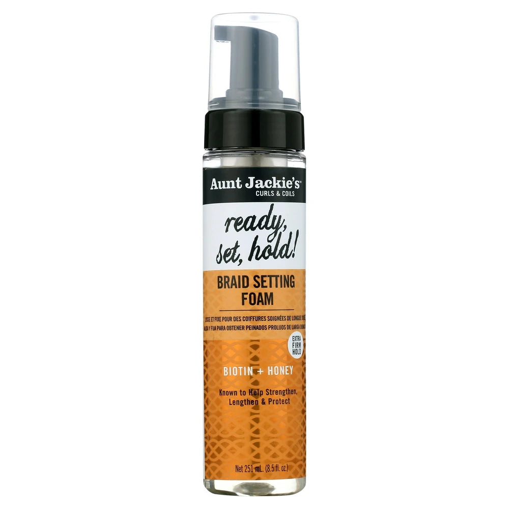 Aunt Jackie?s Braid & Twist Collection Ready Set Hold Braid Setting Foam 8.5. Oz (Pack of 12)