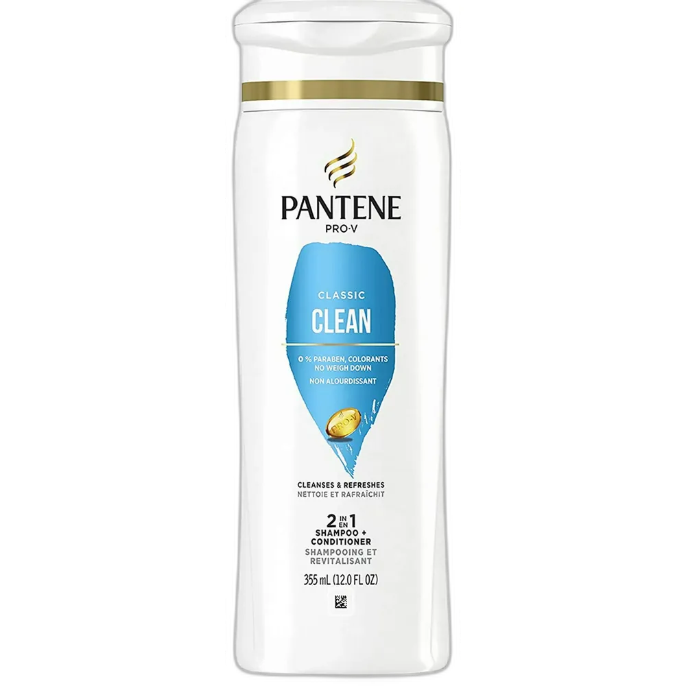 Pantene PRO-V Classic Clean 2in1 Shampoo + Conditioner 12oz (Pack of 6)
