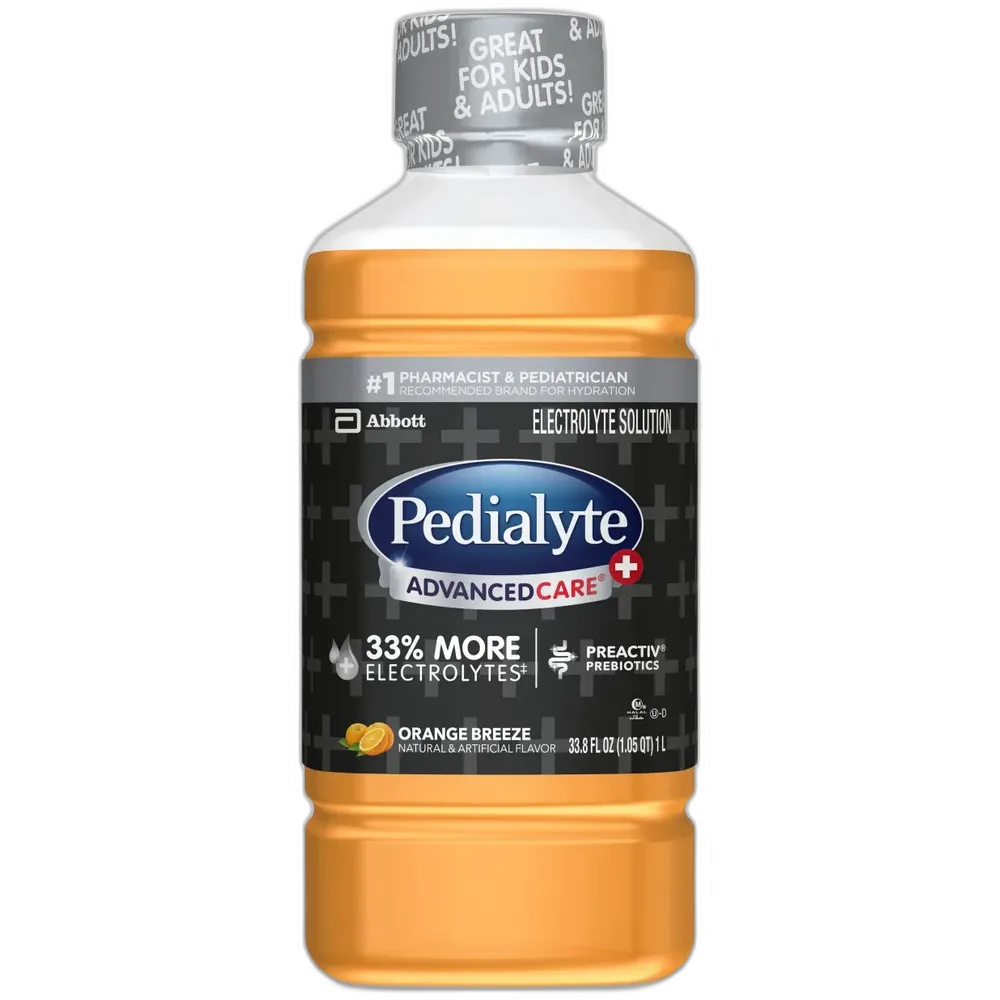 Pedialyte Advanced Care Plus Electrolyte Drinks - Orange - 33.8 fl oz (Pack of 4)