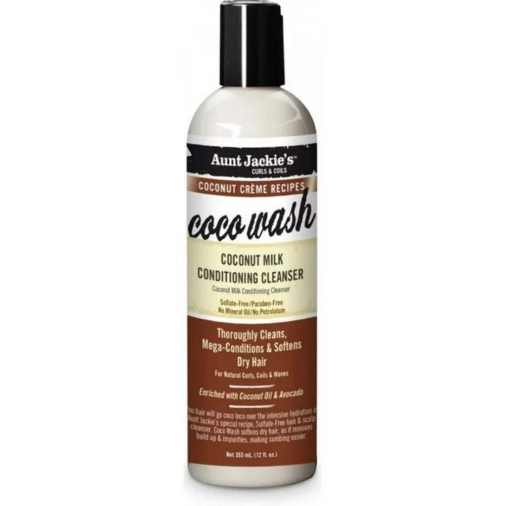 Aunt Jackie s CoCo Wash Coconut Milk Conditioning Cleanser 12 oz (Pack of 6)
