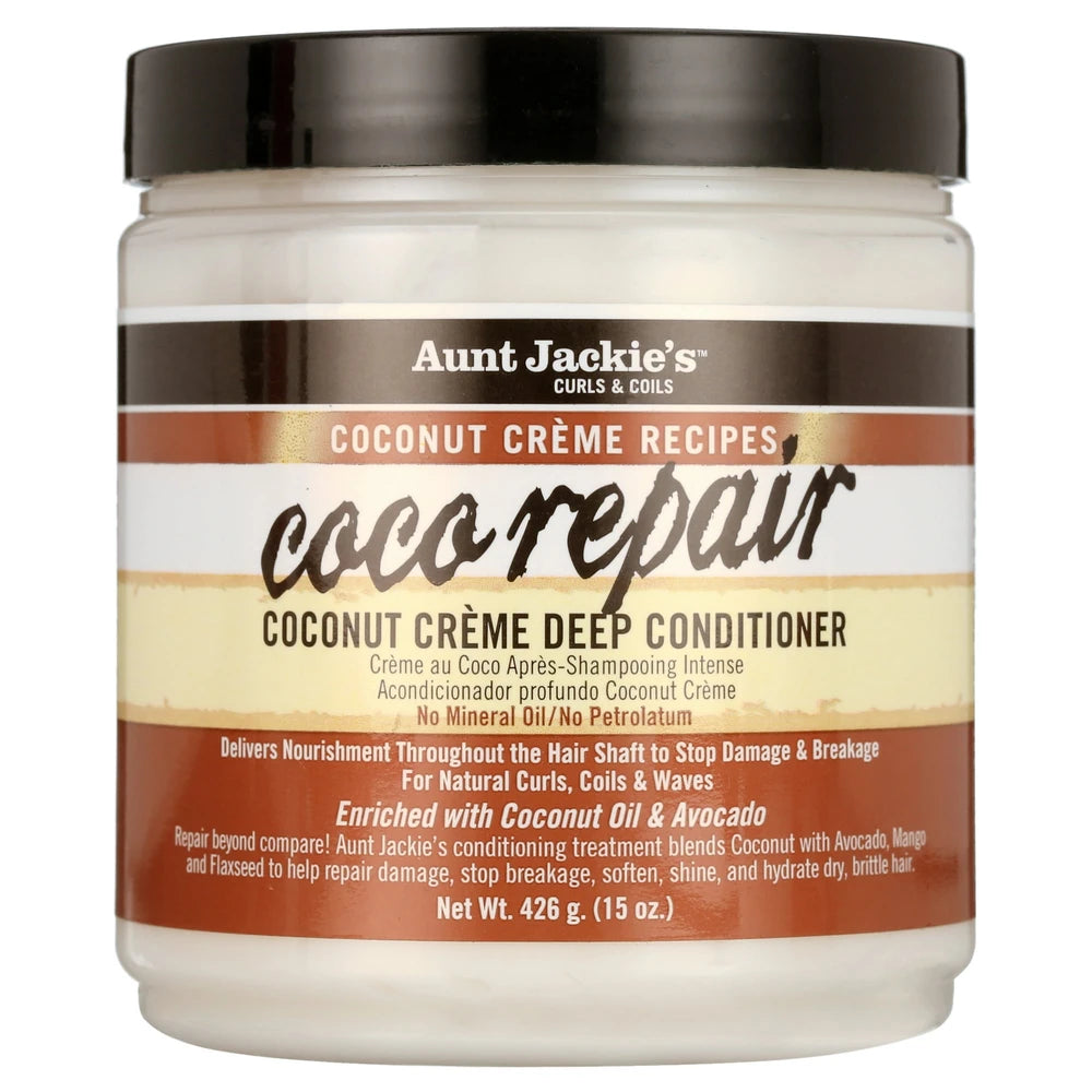 Aunt Jackie s Curls & Coils Coco Repair Coconut Creme Deep Conditioner 15 oz (Pack of 6)