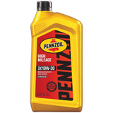 Pennzoil High Mileage Motor Oil 10W-30, 1 qt 32oz (Pack of 6)