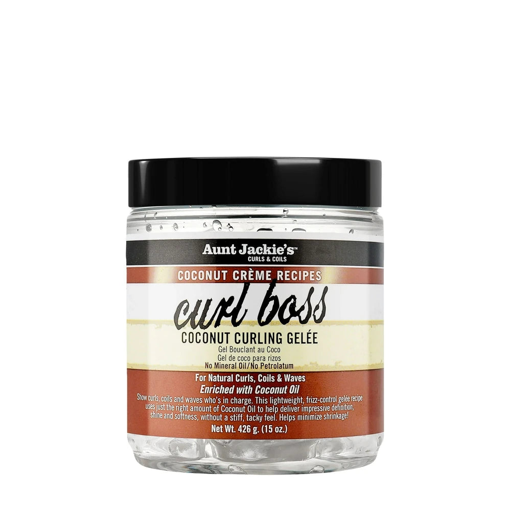 Aunt Jackie's Coconut Creme Recipes Curl Boss Coconut Curling Gelee - 15oz (Pack of 6)