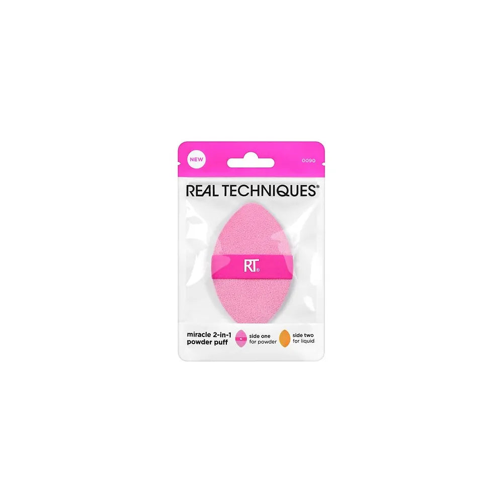 Real Techniques Miracle 2-In-1 Powder Puff 1 Ct (Pack of 16)