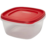 Rubbermaid Easy Find Lid Square Food Storage Container 14-Cup Red 16.64oz (Pack of 2)