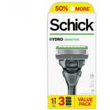 Schick Hydro Sensitive Men s 5 Blade Razor Starter Kit 1 Razor Handle with 3 Cartridges 2.89oz (Pack of 12)