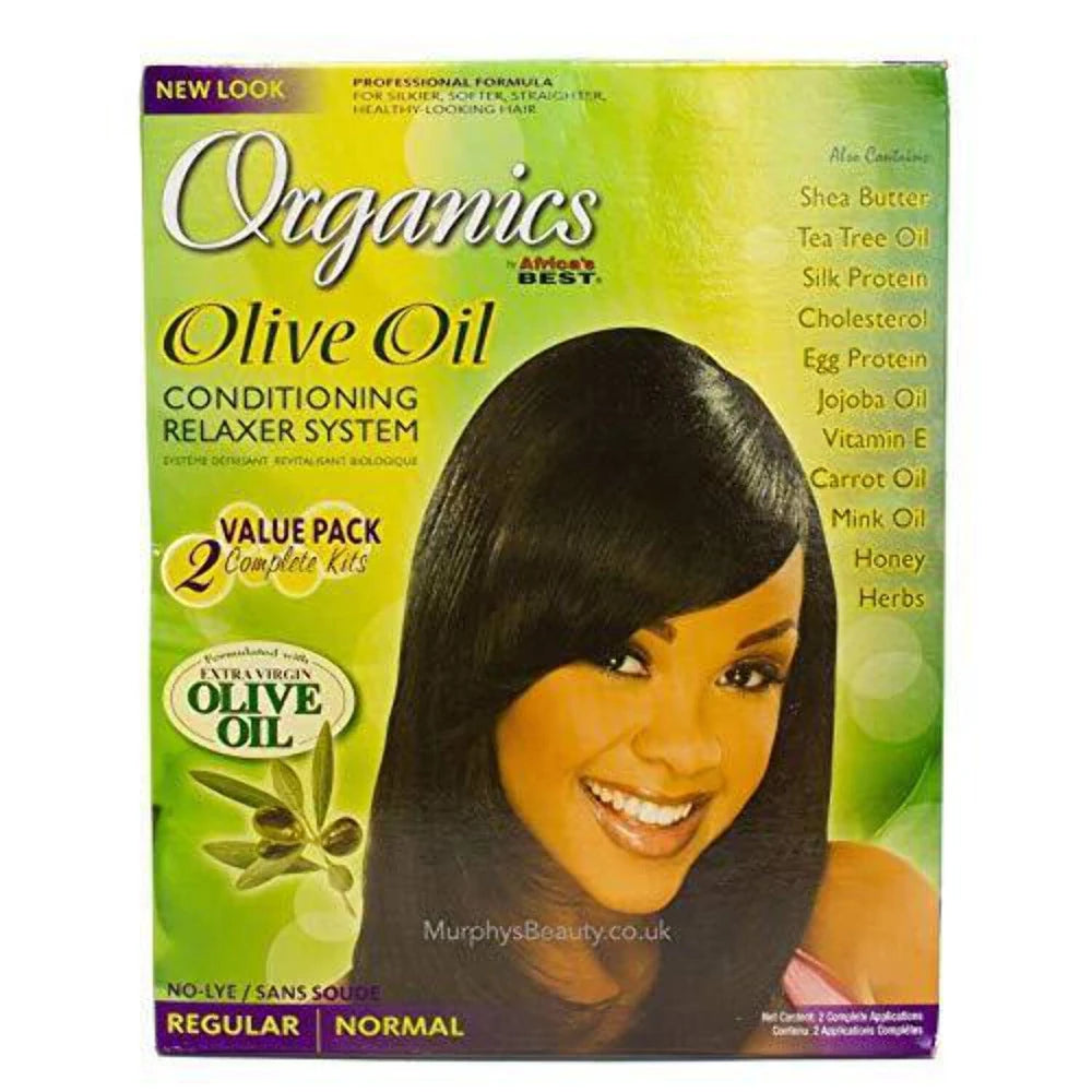 Africa s Best Organics Olive Oil Conditioning Relaxer System Regular 2 ea (Pack of 6)