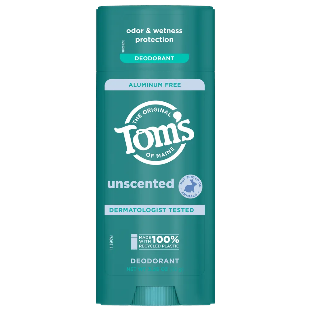 Tom?s of Maine Unscented Deodorant 3.25 oz (Pack of 12)