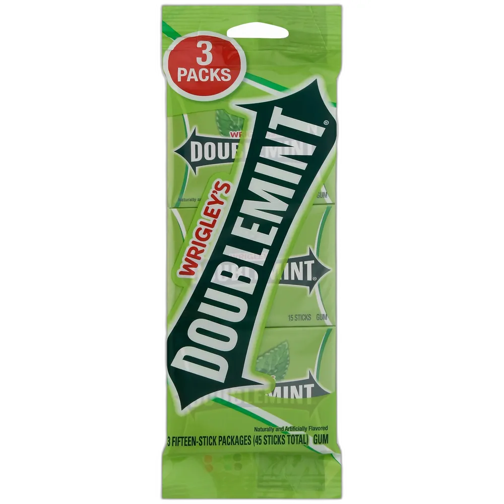 Wrigley Doublemint Gum 45 Ct 0.35Oz (Pack Of 20)