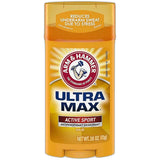 Arm & Hammer Ultramax Antiperspirant Deodorant Invisible Solid Active Sport 2.6Oz (Pack of 12)