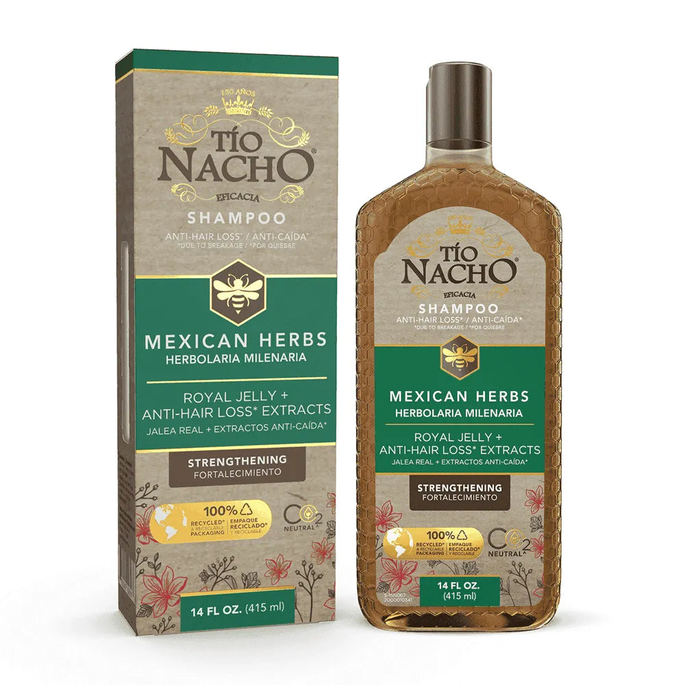 Tio Nacho Mexican Herbs Hair Strengthening Shampoo Royal Jelly 14Oz (Pack of 12)