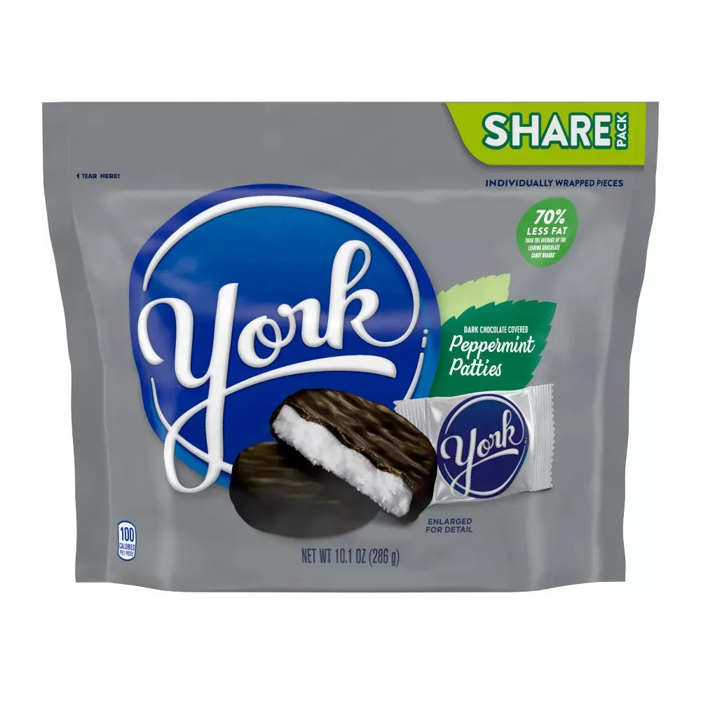 Hersheys York Miniatures Chocolate Candy Peppermint Patties 10.1Oz (Pack of 8)