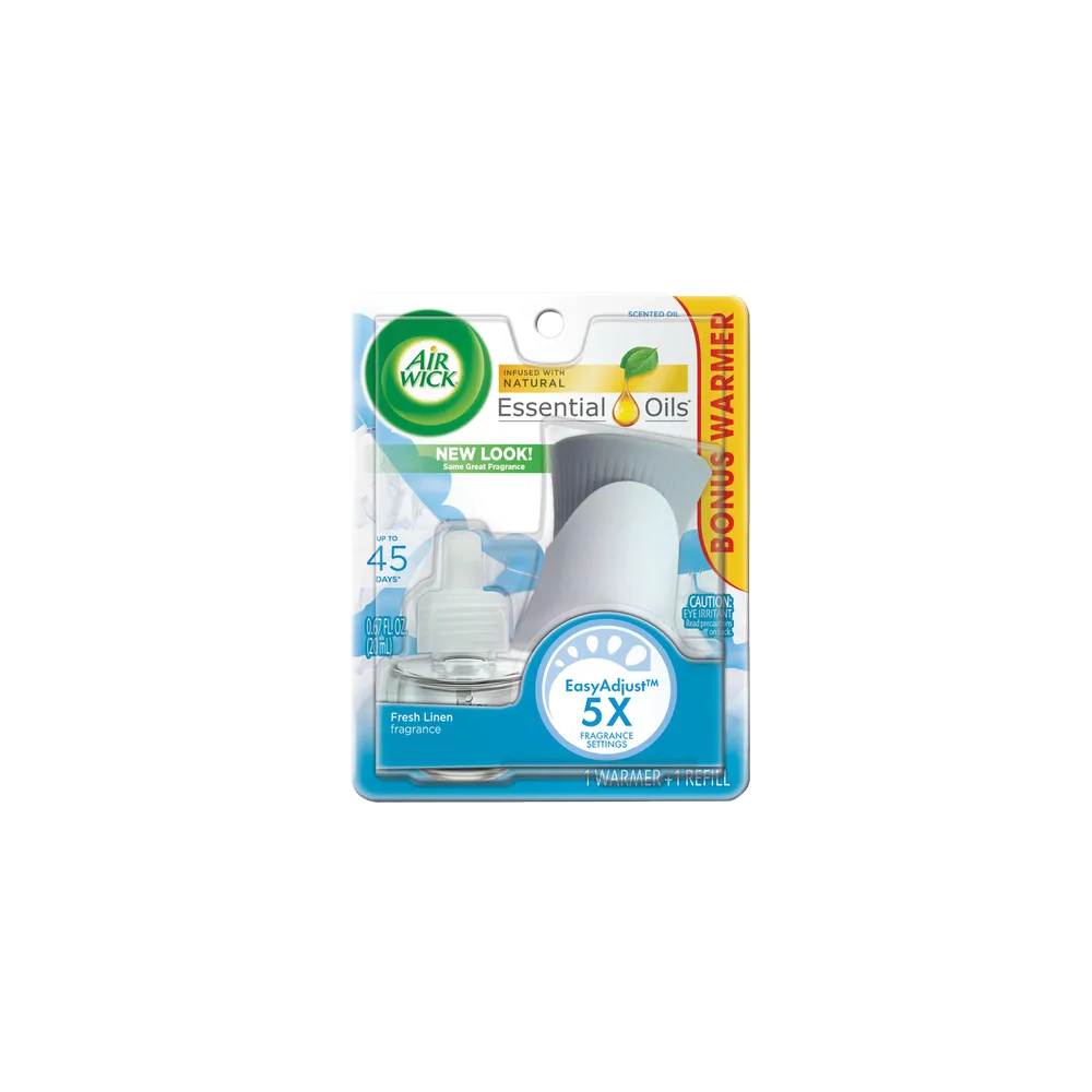 Air Wick Scented Oil Starter Kit Snuggle Fresh Linen 0.67Oz (Pack Of 6)