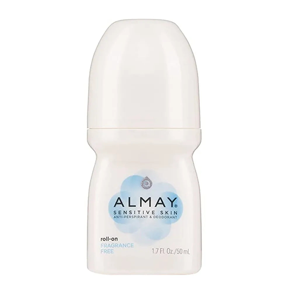 Almay Anti-Perspirant And Deodorant Sensitive Skin Roll-On Fragrance Free 1.7Oz (Pack of 24)