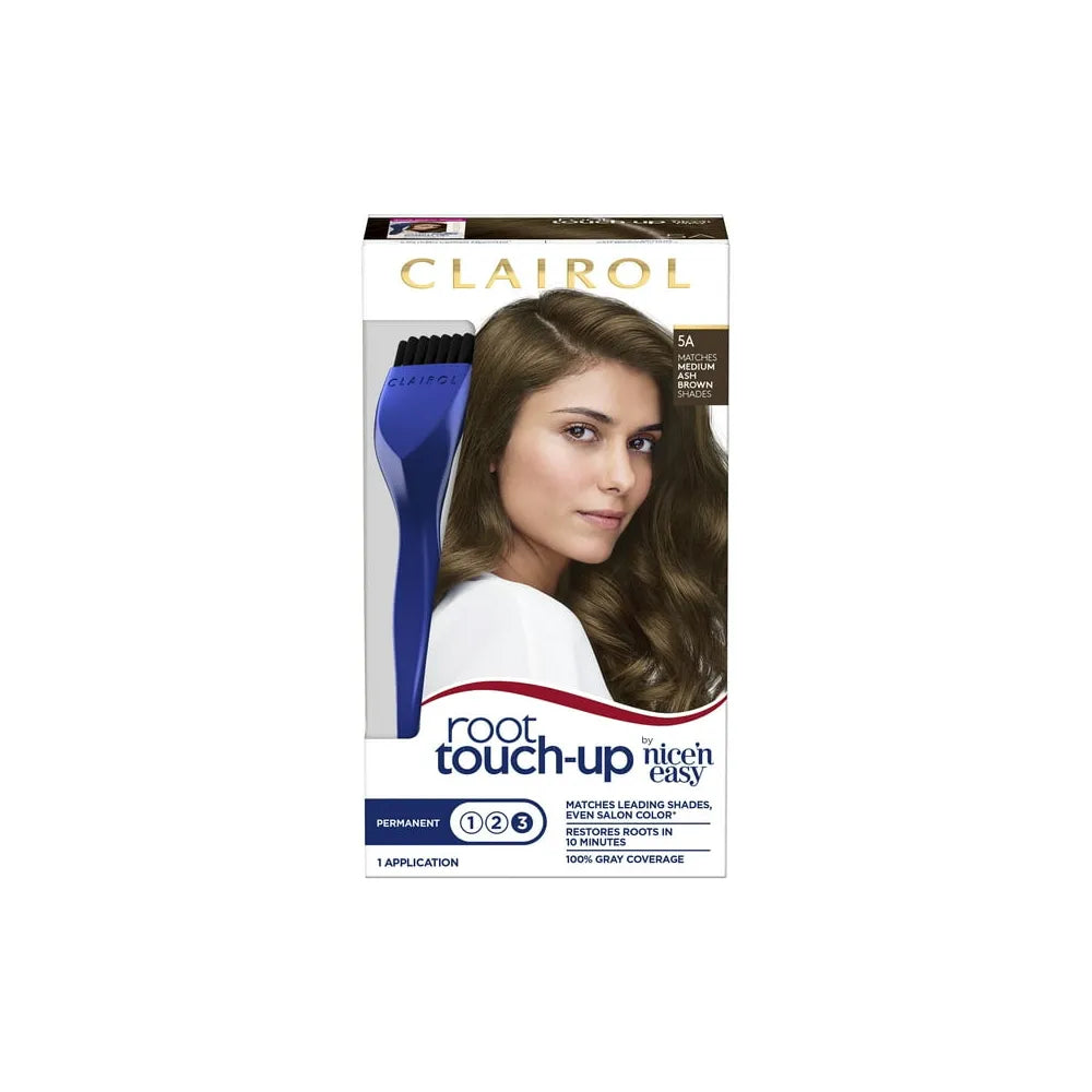 Clairol Nice & Easy Root Touch Up Permanent Hair Color 5A Medium Ash Brown 1.1Oz (Pack Of 12)
