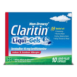 Claritin 24 Hour Non-Drowsy Allergy Liqui-Gels 10 mg 10 Count 0.711oz (Pack of 36)