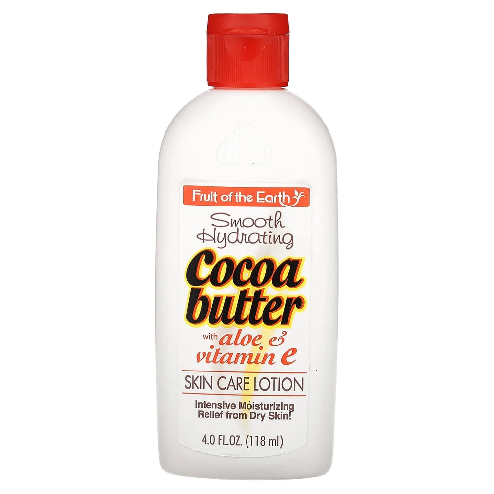 Fruit of the Earth Skin Care Lotion Cocoa Butter With Aloe & Vitamin E 4 fl oz (Pack of 36)