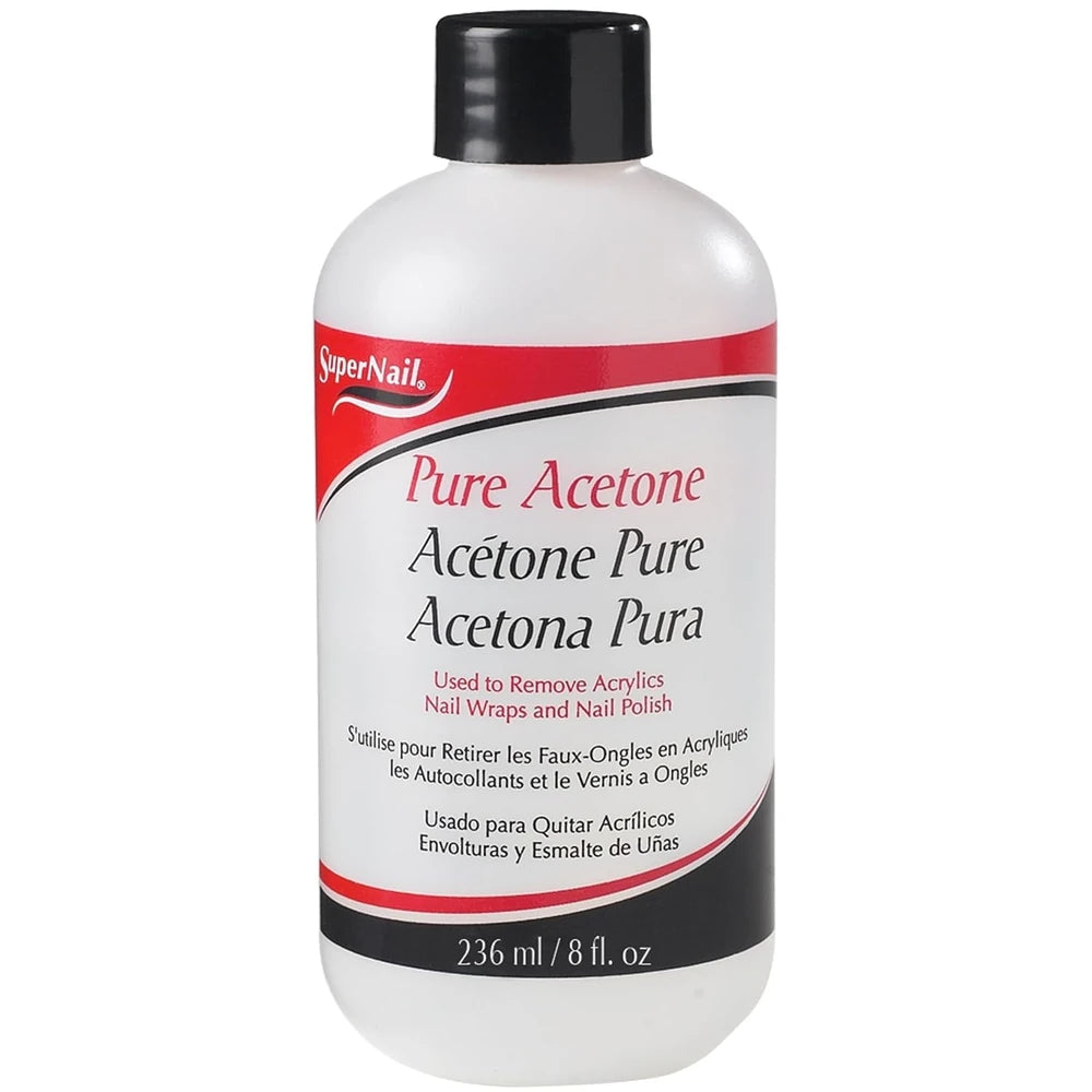 Super Nail Pure Acetone Polish Remover 8 Oz (Pack of 24)