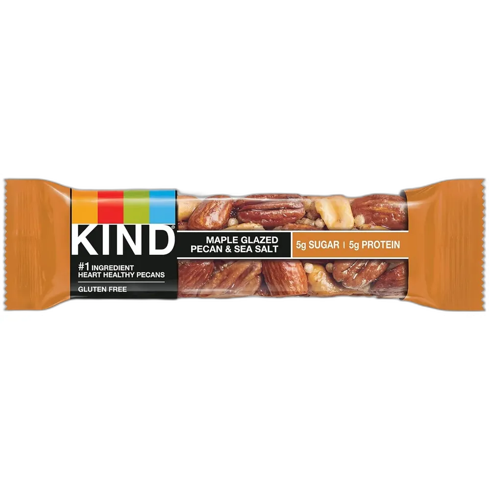 KIND Bars Maple Glazed Pecan & Sea Salt Gluten Free Low Sugar 1.4 oz 12 Count (Pack of 72)