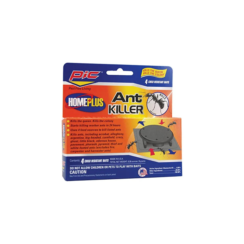Home Plus Ant Killer Plastic Bait Stations 4 Count 0.8Oz (Pack of 24)
