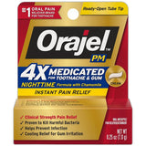 Orajel Pm Long Lasting Toothache Pain Relief Cream 0.25Oz (Pack Of 24)