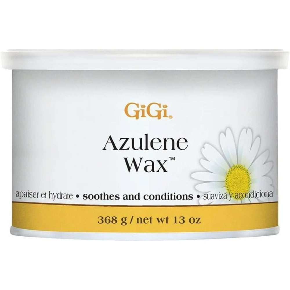 GiGi Azulene Hair Removal Soft Wax Face & Full Body Use for Normal Skin 13 oz (Pack of 24)