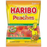 Haribo Gummi Candy Peaches 5Oz (Pack of 12)