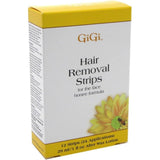 Gigi Hair Removal Strips for the Face - 12 Strips w/ 1oz Post Epilation Lotion (Pack of 36)