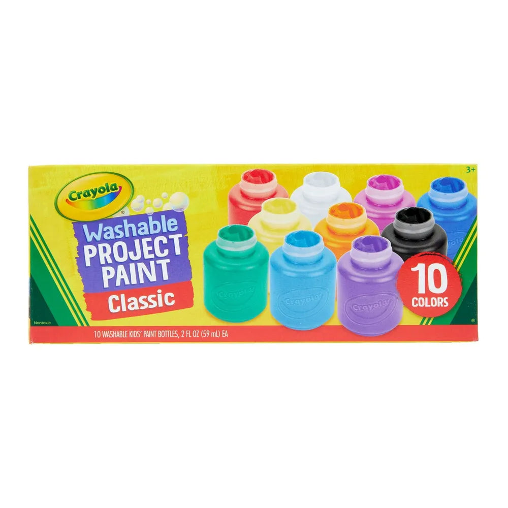 Crayola Washable Kids Paint Set, 10 Ct, Kids Arts &amp; Crafts Supplies, Craft Set, Creative Gifts for Kids 29.28Oz (Pack of 6)