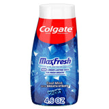 Colgate Maxfresh Fluoride Toothpaste With Mini Breath Strips Whitening Cool Mint 4.6Oz (Pack of 12)