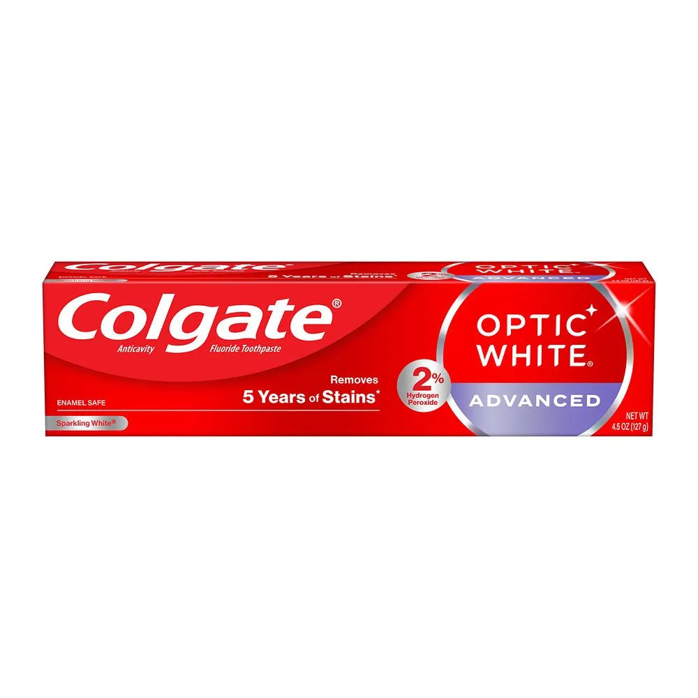 Colgate Optic White Advanced Sparkling Mint Toothpaste 4.5Oz (Pack of 24)