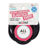 Scunci Nylon Elastics All Hairbands 1.38Oz (Pack of 48)