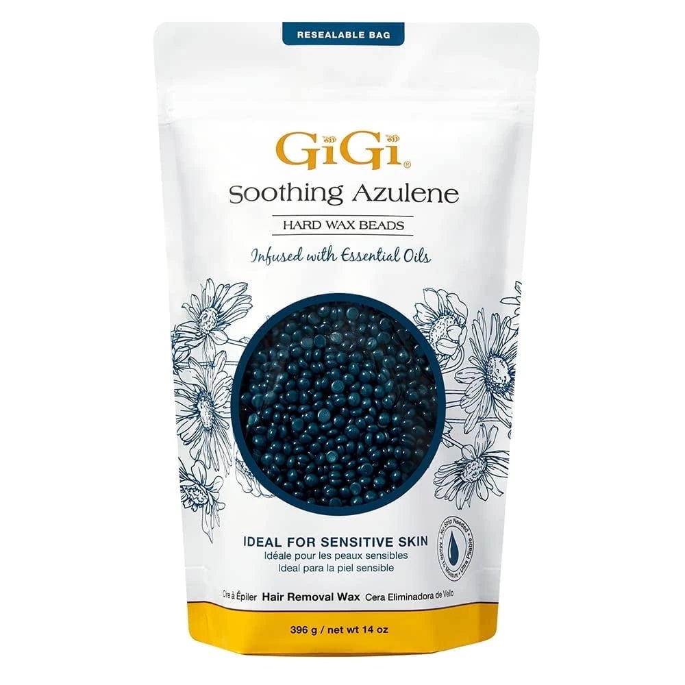 Gigi Soothing Azulene Hard Wax Beads - 14 oz (Pack of 24)