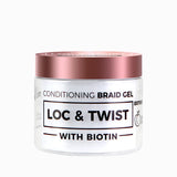 Nicka K New York Tyche Loc & Twist Conditioning Braid peach Gel with Biotin 300 ml  H 10.1 Oz (Pack of 36)