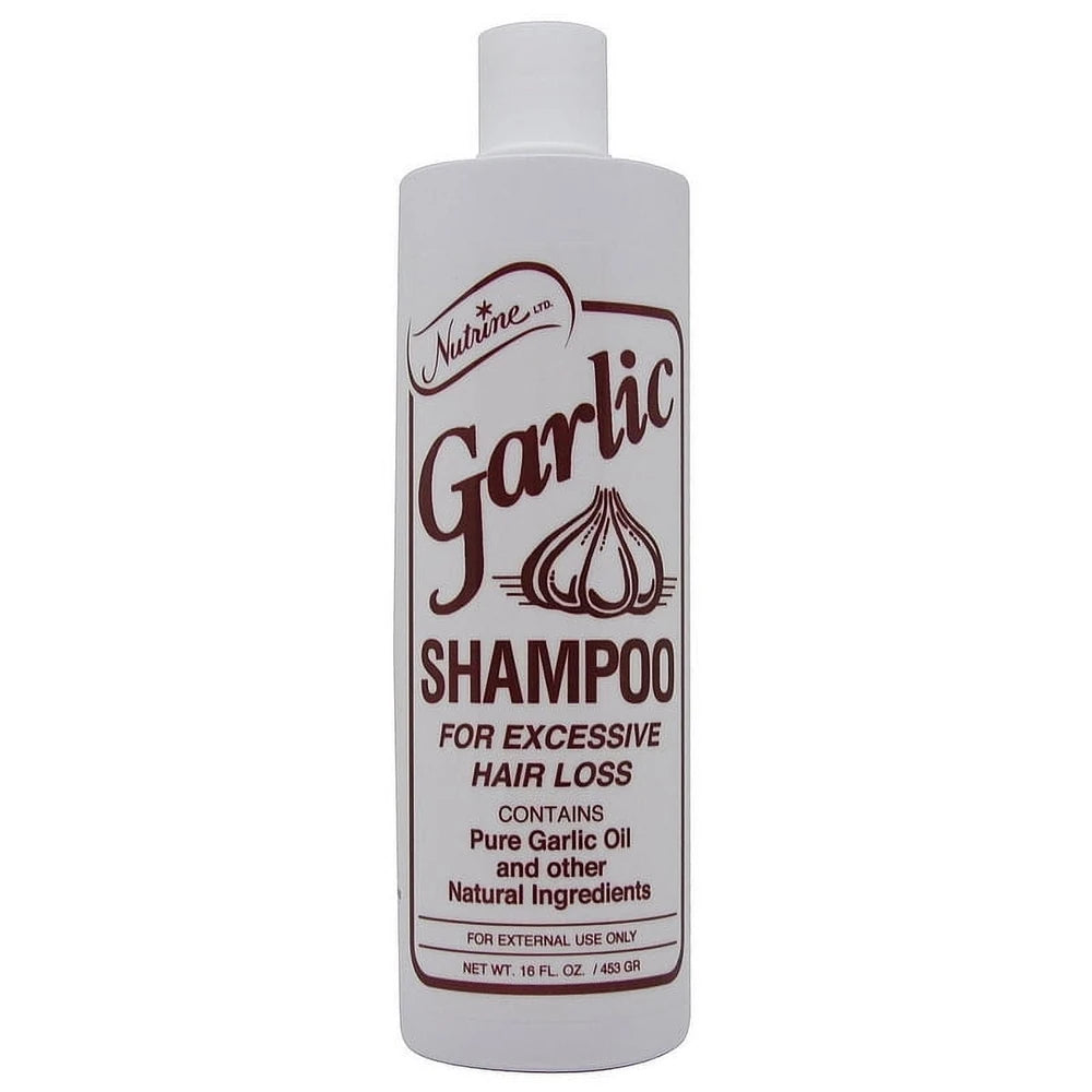 Nutrine Garlic Hair Shampoo for Excessive Hair Loss Scented 16 Oz (Pack of 12)