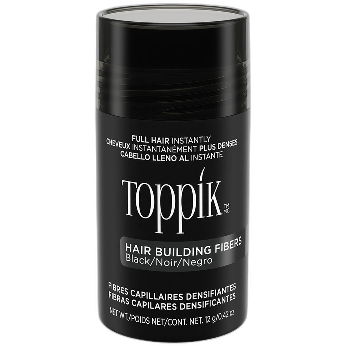 Toppik Hair Building Natural Keratin Fibers Black 0.42Oz (Pack Of 12)