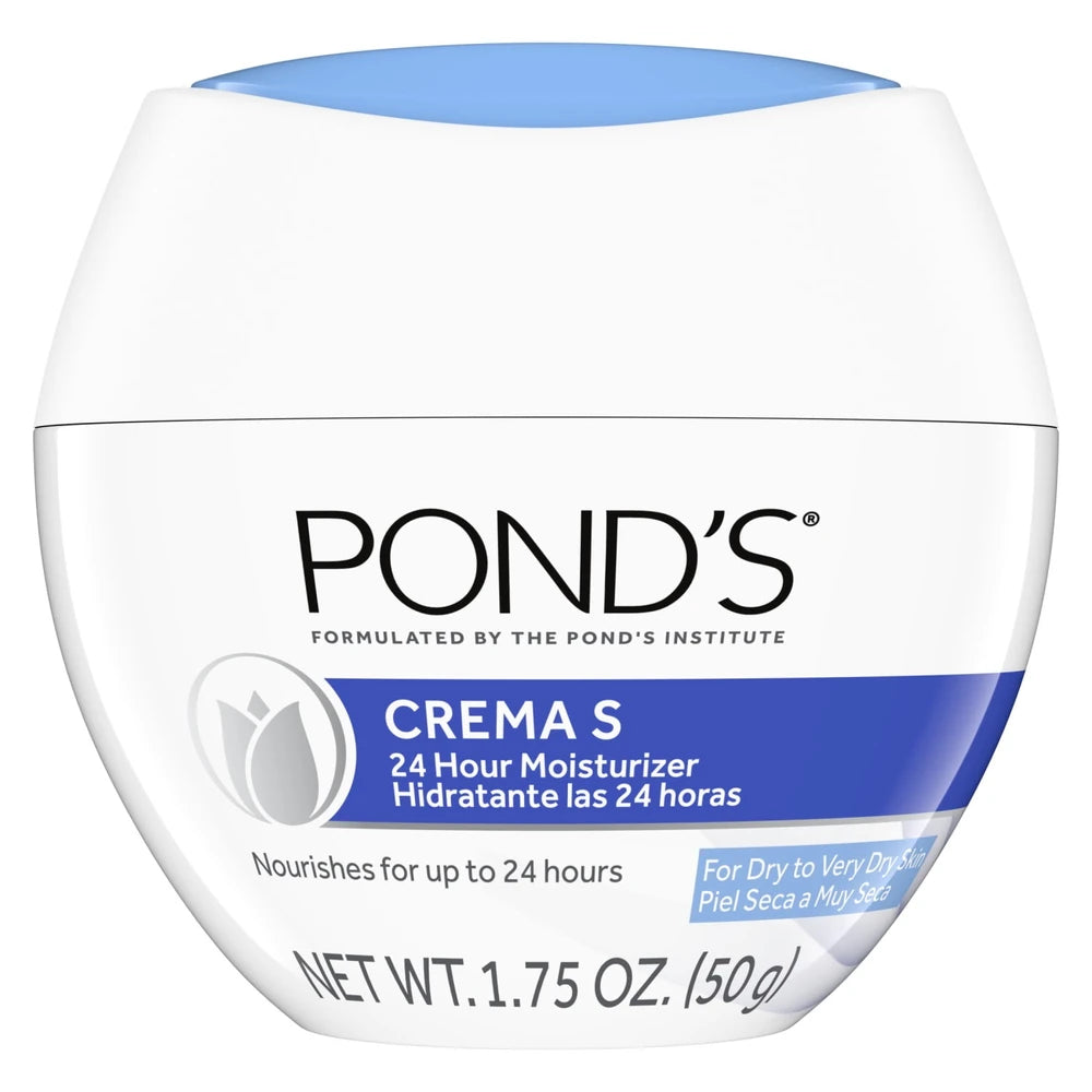 POND’S Crema S Moisturizing Face Cream for Dry to Very Dry Skin – 1.75 oz (Pack of 24)