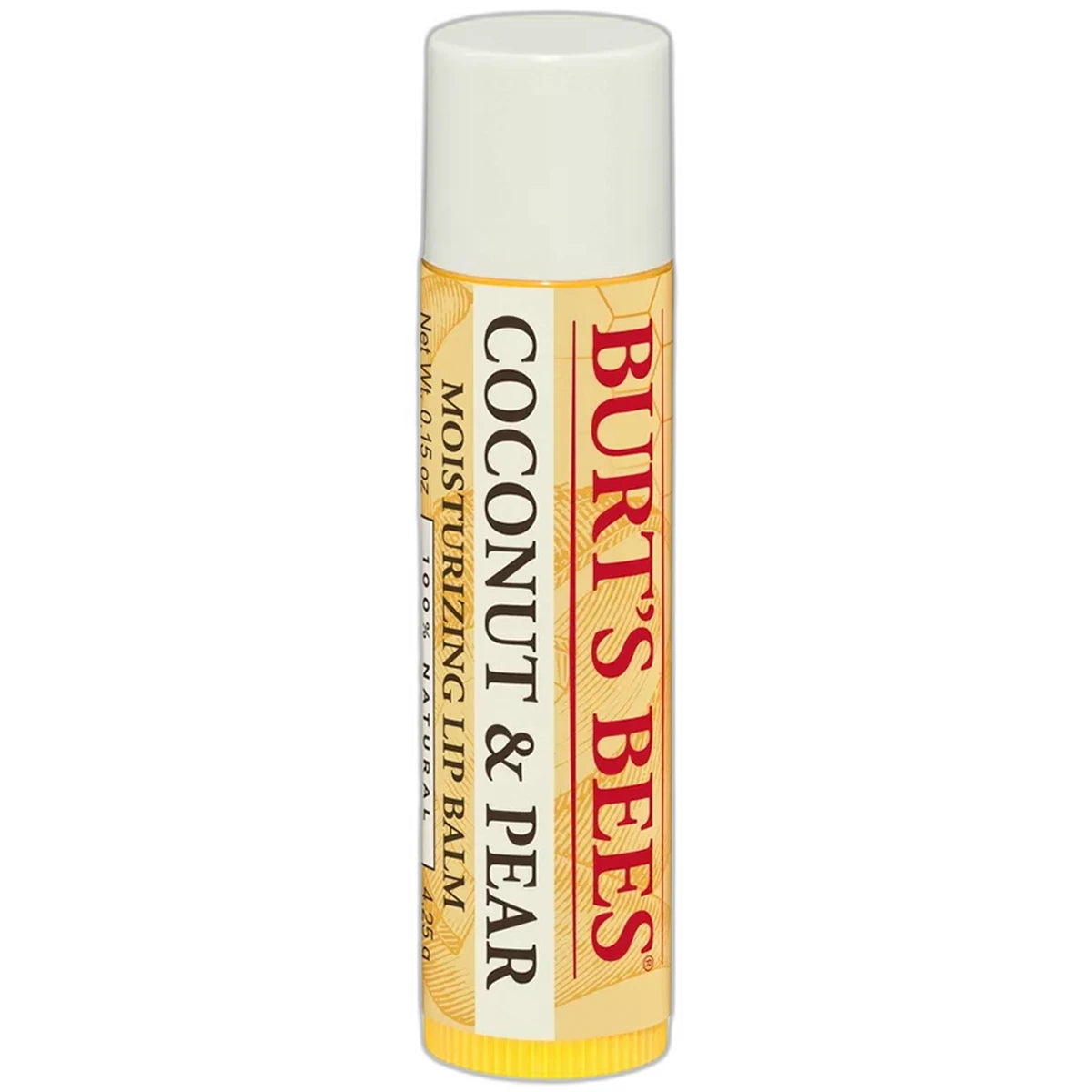 Burts Bees 100% Natural Moisturizing Lip Balm With Beeswax Coconut And Pear 0.15Oz (Pack Of 48)