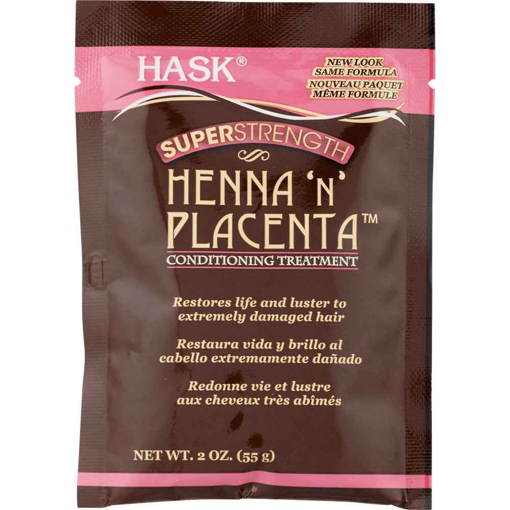 Hask Henna n Placenta Super Strength Treatment Pack 2 oz